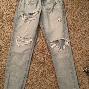 American Eagle Outfitters Blue Boyfriend Jeans Distressed